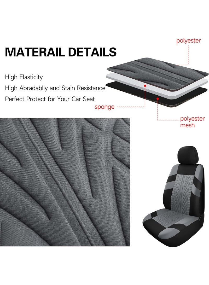 Car Seat Cover (Full Set), Durable, Breathable, Waterproof, Anti-fouling, Universal, Suitable for Car/Truck/SUV (Black) - Image 5