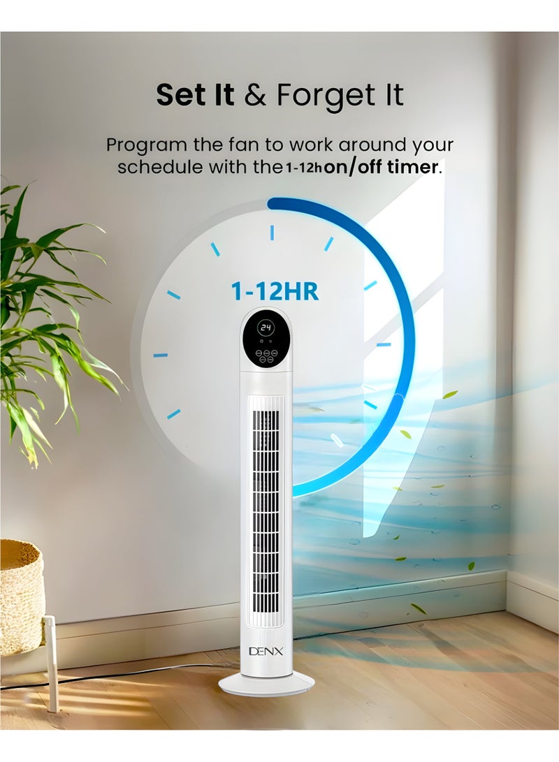 دينكس مروحة برجية - تبريد قوي مع تحكم بثلاث سرعات وتذبذب 80 درجة - تصميم عصري بقوة 40 واط DX2619 - Image 1