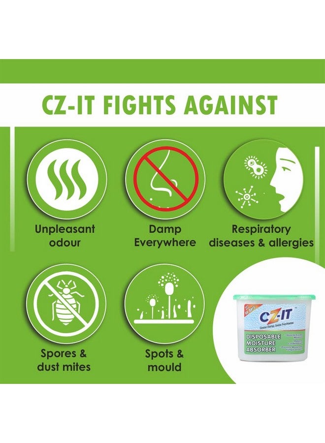 CZ-IT امتصاص الرطوبة القابل للتخلص منه ABZORB-IT CZ-IT، 300 جرام، عبوة من 3 - Image 3