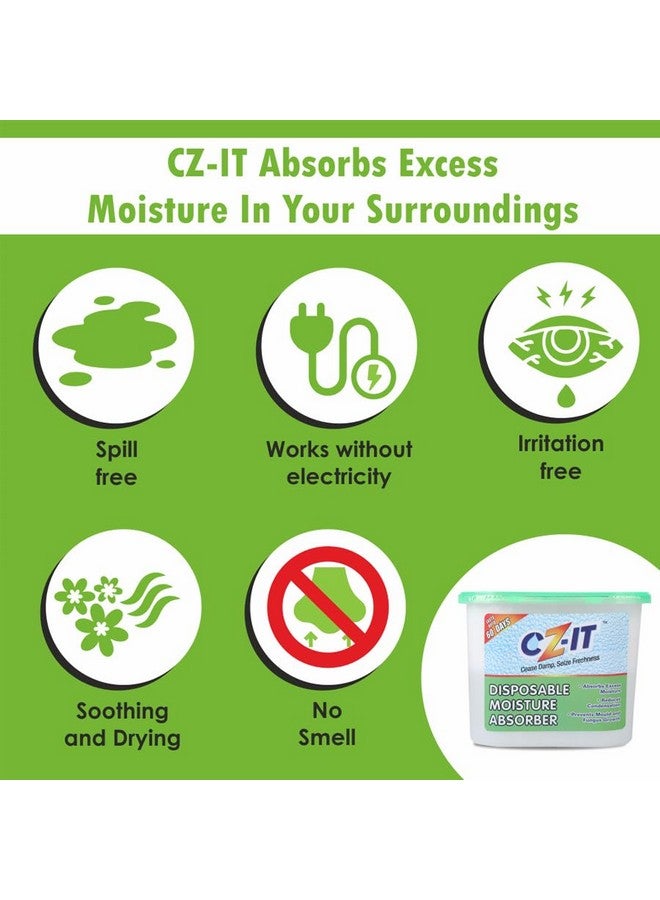 CZ-IT امتصاص الرطوبة القابل للتخلص منه ABZORB-IT CZ-IT، 300 جرام، عبوة من 3 - Image 2