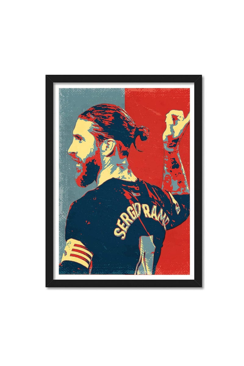 GRAY WALL Sergio Ramos Framed Poster - Image 1