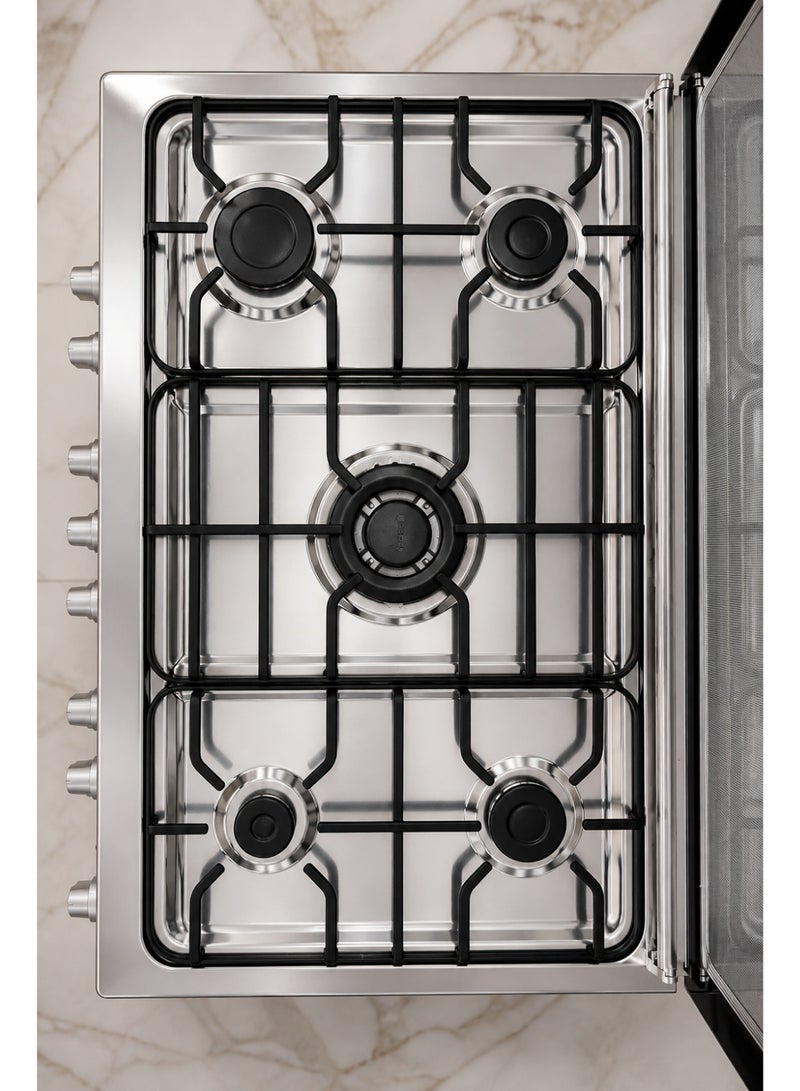 UNIONAIRE Gas Oven Stainless Steel 5 Burners 60x80 With Spacious Cooking Capacity and Durable Design - Image 5