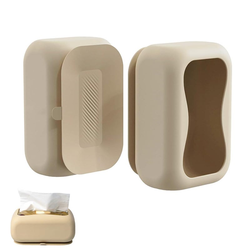 ZURITY Silicone Suction Cup Tissue Box, Suction Cup Napkin Storage Box, Suction Cup Tissue Box Holder, for Bathroom, Office, Kitchen, Living Room, Balcony, Car - Image 1