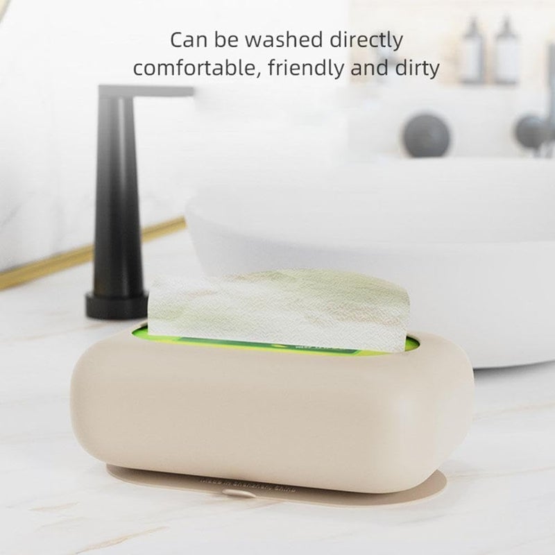 ZURITY Silicone Suction Cup Tissue Box, Suction Cup Napkin Storage Box, Suction Cup Tissue Box Holder, for Bathroom, Office, Kitchen, Living Room, Balcony, Car - Image 5