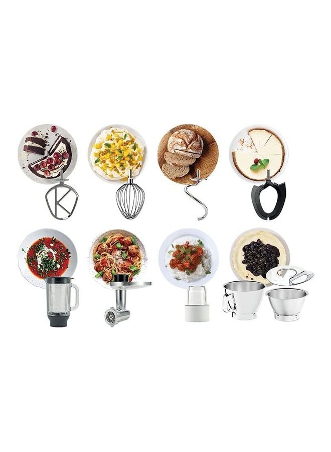 KENWOOD Stand Mixer Metal Body Kitchen Machine Titanium Chef Baker Xl With Built In Weighing Scale Duobowl 4 Tools Glass Blender Meat Grinder Multi Mill 7 L 1200 W KVL85.344SI Silver - Image 3