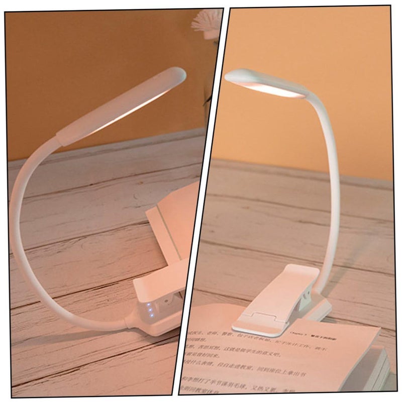 مصباح قراءة LED قابل للشحن عبر USB، مشبك إضاءة، حماية للعينين، 220 ملم، أبيض - Image 4