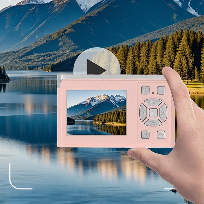 Pink HD Digital Camera 1080P 50MP 16X Zoom Autofocus Compact Vlogging Camera - Image 3