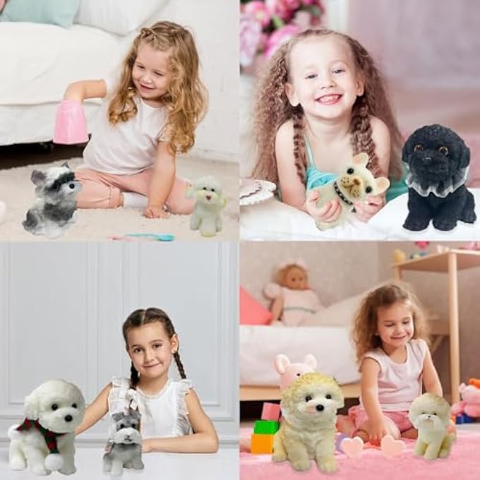 TSFGDYL 2PCS Cute Squishy Dog Toys - Handmade Squishy Dog Relief Toy, Ultra Soft Silicone Squishies Toy for Kids & Adults, Autism & Anxiety Relief, Fun Gift for Boys & Girls (White-Curry) - Image 5