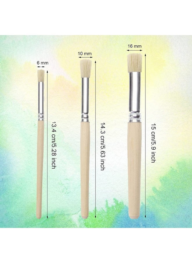 PENTA ANGEL Cil Brush Penta Angel Natural Bristle Wood Template Art Paint Brushes For Acrylic Oil Watercolor Painting On Wall Paper And Crafts Project Diy (12) - Image 2