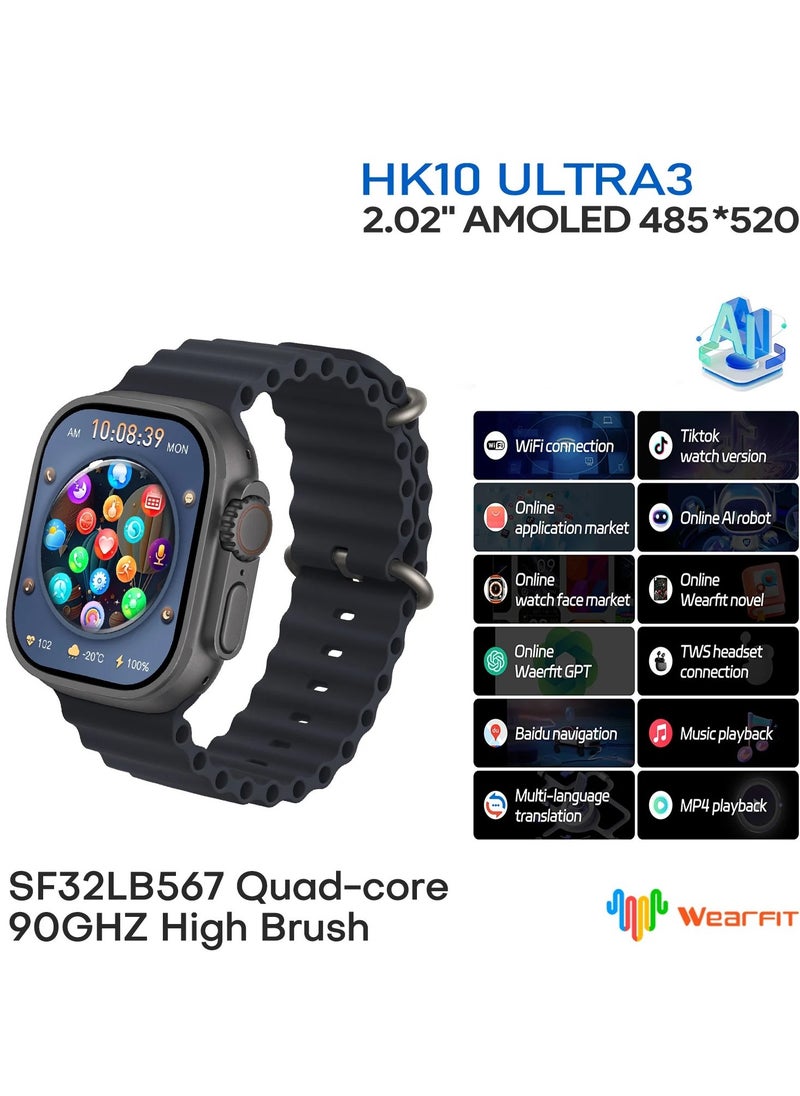 Wearfit Pro 2024 HK10 Ultra 3 Multifunctional  AMOLED Display Smart Watch  - Image 2