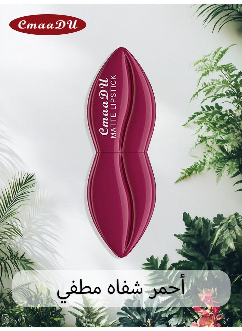 CmaaDu Matte Velvet Lipstick, 3.5g High-Pigment Lip Color, Waterproof & Smudge-Proof Cream Stick, Non-Drying Finish - #04 Vibrant Fuchsia - Image 1