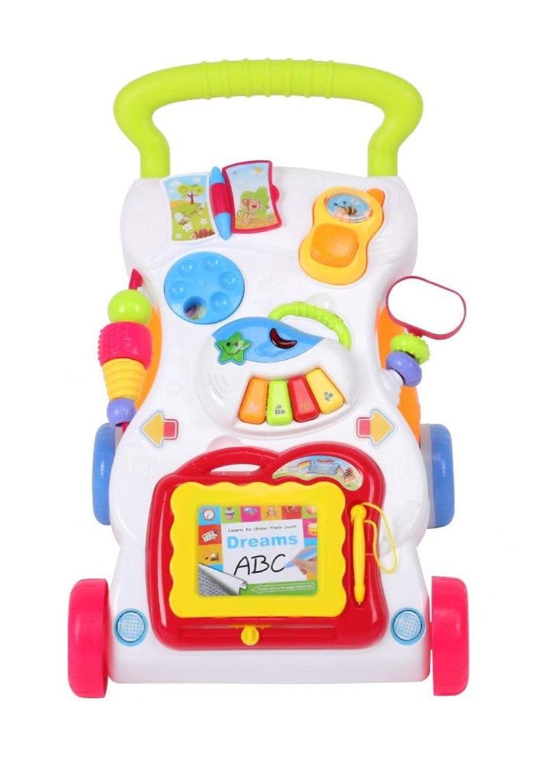 HUNGER Multi-function Walker Toy Baby Stroller Anti-rollover Learning Stand With Music - Image 1