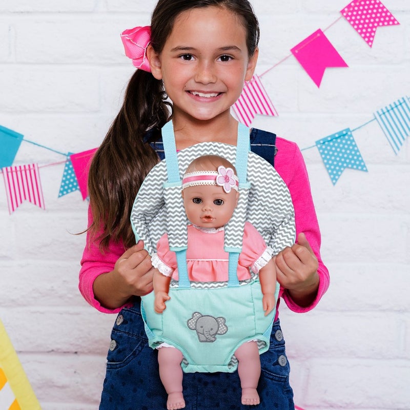 ADORA Baby Doll Carrier with Adjustable Straps and Machine Washable Material, Fits Dolls & Stuffed Animals Up to 20 inches, Birthday Gift for Ages 2+ - Zig Zag - Image 2