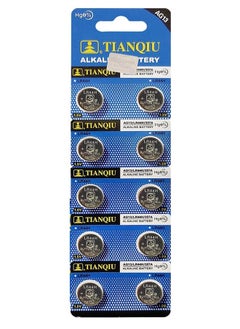 TIANQIU 10 Pcs AG13 LR44H Alkaline Battery Set  - Image 1