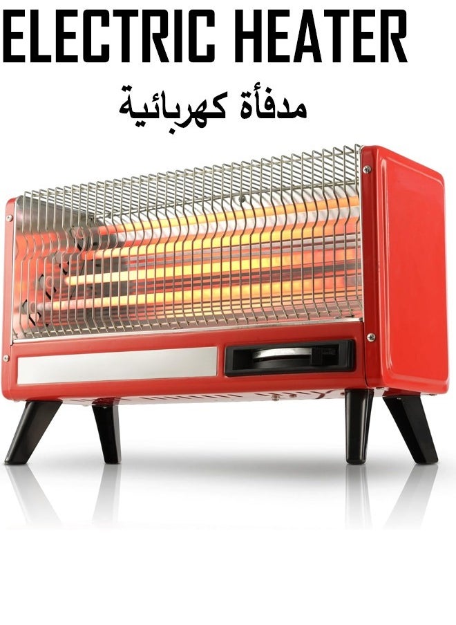 Cady One - 2000W Rectangular Electric Heater with 4 Candles Portable Electric Quartz Heater with Temperature Control Switch - Image 1