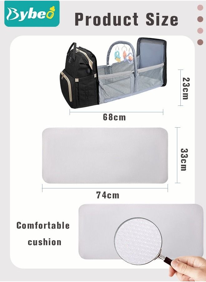 Baby Diaper Bag Backpack, Multifunction Diapers Changing Station & Toy Bar for Outdoor and Travel, Infant Shower Gifts, Large Capacity, USB Port, 3 Toys - pzsku/ZE5F10719FA1960F6A060Z/45/_/1668824765/896702a3-8fb4-4e43-b309-ea383f7c4693