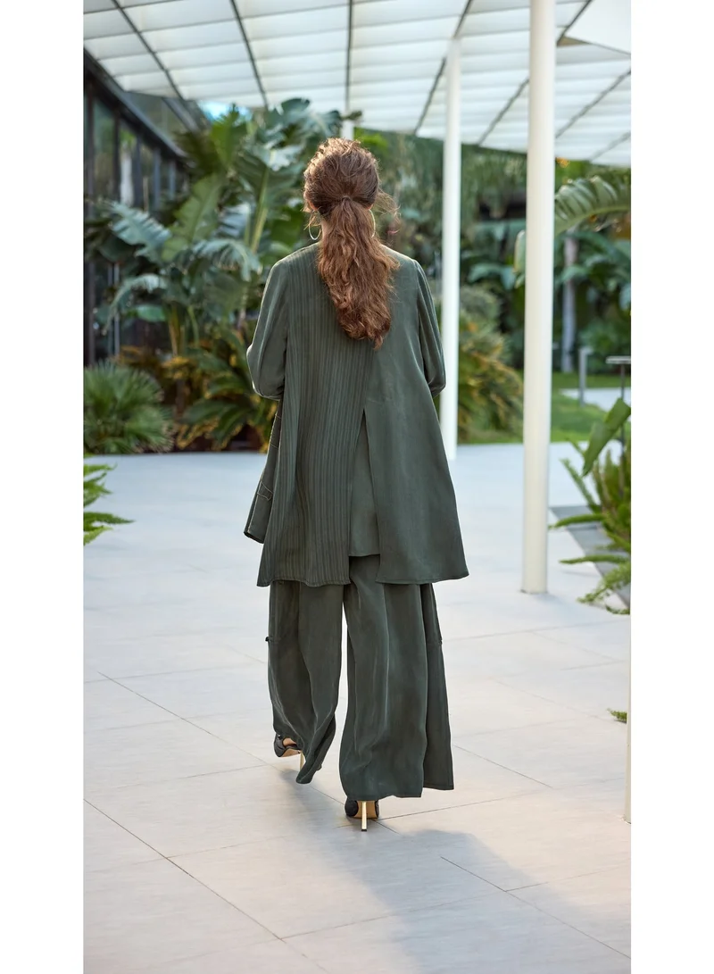 MissWhence  Elegant Zip-Front Two-Piece Set for Women - Green for Women | Best Price UAE