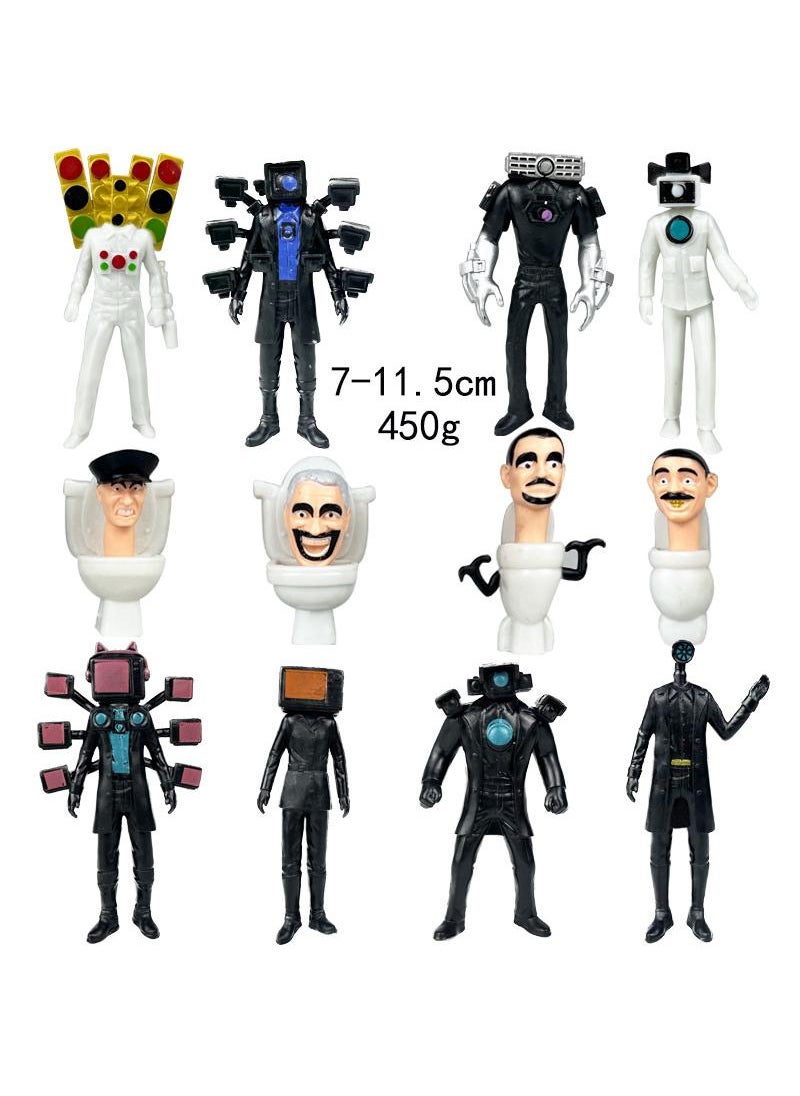 General - 12 Pcs Skibidi Toilet Man Toy Set Ideas Toys Battle Horror Game Model Ideas Toys Gifts for Adult & Kids - Image 1