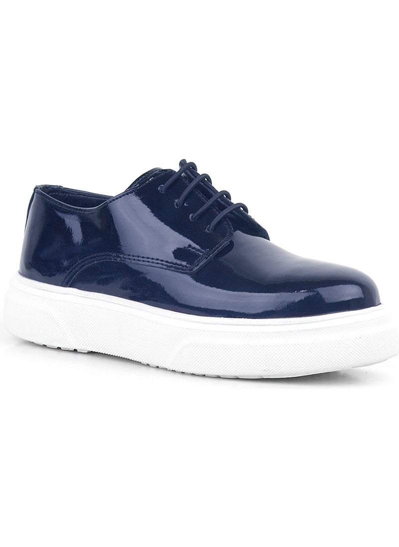 Derby Navy Blue Patent Leather White Sole Children's Classic Shoes - pzsku/ZE5F1290EE75676B32575Z/45/_/1728060270/57bf2060-f99a-48f0-a0d7-5357951b0e6a