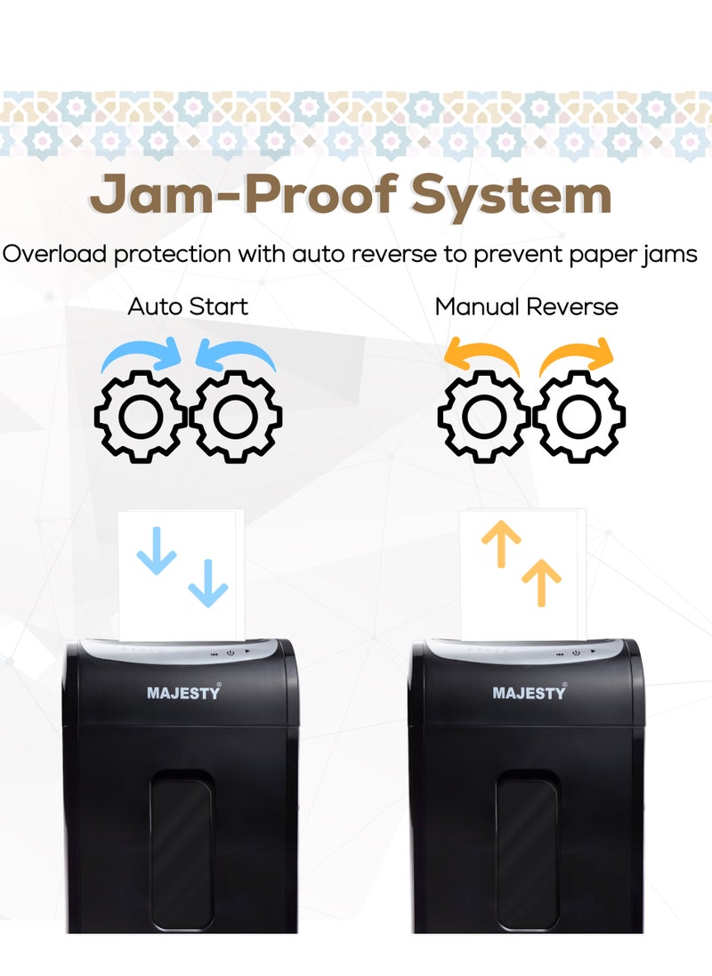 Majesty - "Majesty Paper Shredder – The Ultimate Solution for Organizing Documents at Home and Office!"  Experience the exceptional performance of this advanced shredder, which can handle up to 20 sheets at once with cross-cut technology, providing maximum security for your sensitive documents.  It effortlessly shreds paper, staples, and credit cards, making it your ideal partner for tackling daily challenges with flexibility and efficiency. Designed for heavy-duty use, it delivers reliable performance, helping you organize your documents effectively and securely.  Don’t let clutter hinder your productivity! Choose Majesty for peace of mind and a perfectly organized workspace with ease and professionalism! - Image 1