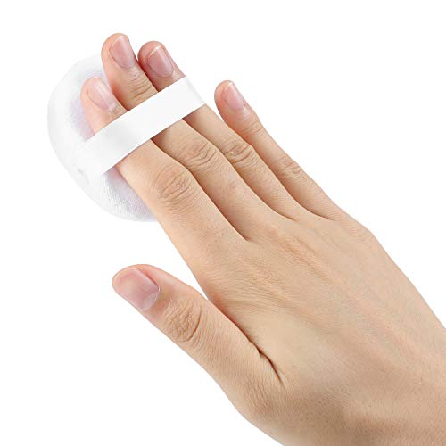 Senkary 8 Pieces Powder Puff Face Soft Cotton Makeup Powder Pads for Loose, Setting, Pressed and Body Powder, White (2.36 Inch) - Image 3