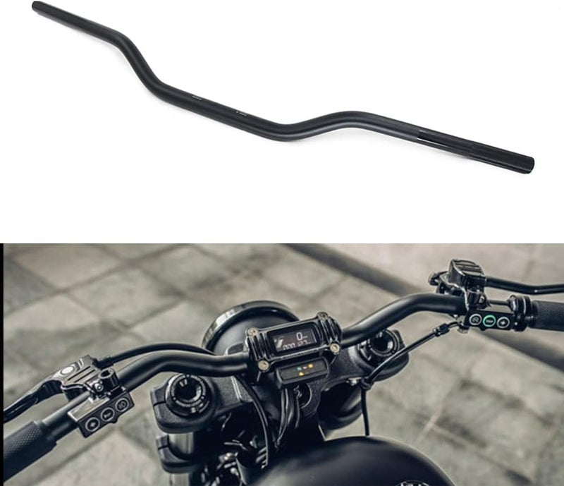 USTPO 7/8" Motorcycle Handlebar - Black - Image 1