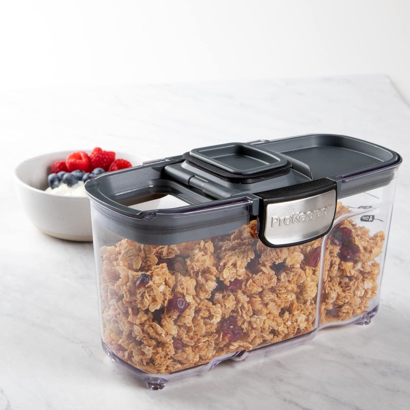 ProKeeper+ by Progressive International Clear Plastic Airtight Food Baker's Kitchen Storage Organization Container Canister Set with Magnetic Accessories (Cereal 1.5-Quart) - Image 2