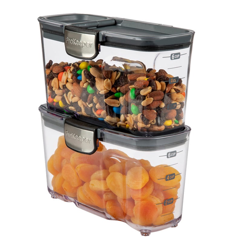 ProKeeper+ by Progressive International Clear Plastic Airtight Food Baker's Kitchen Storage Organization Container Canister Set with Magnetic Accessories (Cereal 1.5-Quart) - Image 3