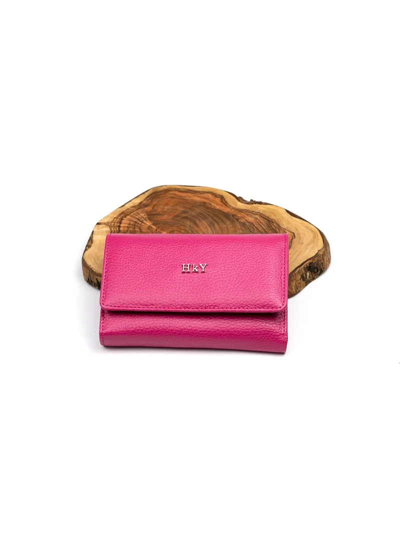 اتش كي واي Medium Size Very Useful Genuine Leather Women's Wallet