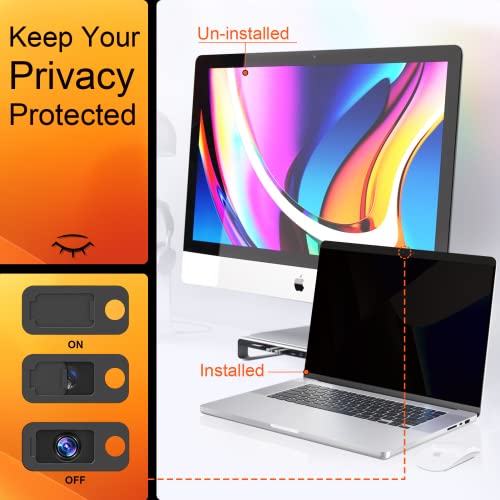 Mamol Magnetic Privacy Screen for MacBook Pro 13 Inch(2016-2022, M1, M2), Anti Glare Blue Light Filter with Camera Cover, Anti Spy Laptop Screen Protector - Image 2