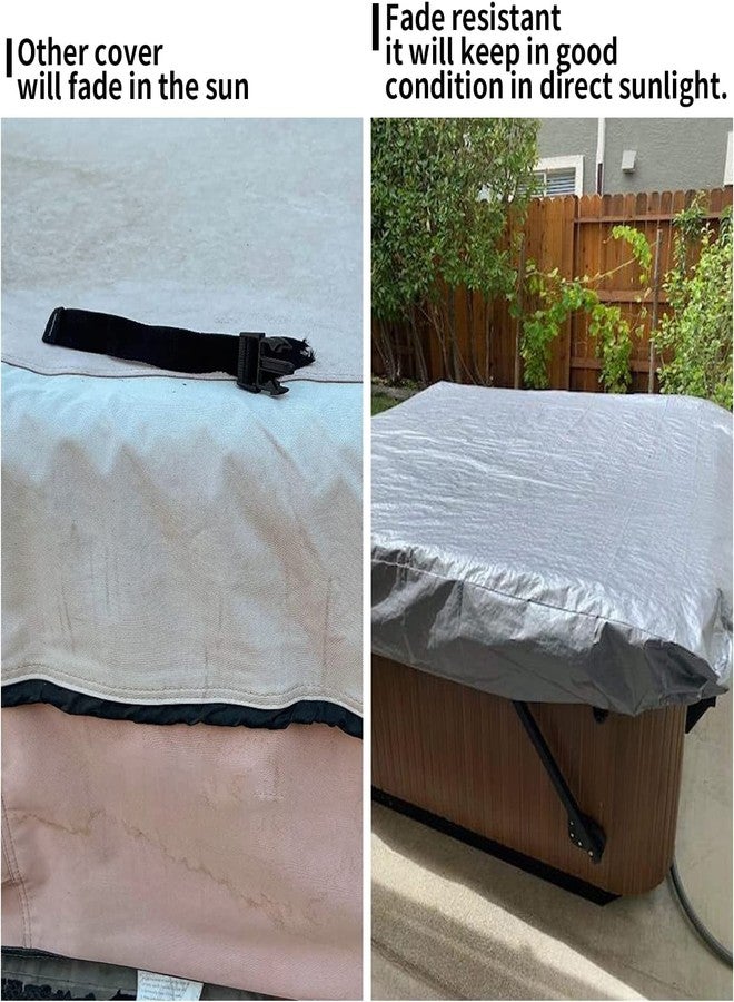 UCEDER Hot Tub Cover Cap Spa Cover Guard Waterproof 170G Top Polyethylene Hot Tub Sun Shield(80"x80"x35") - Image 5