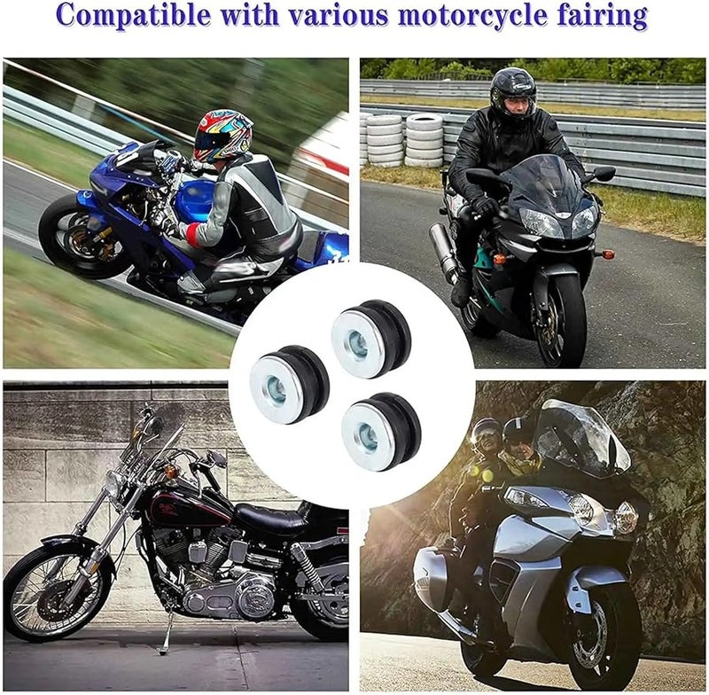 Black Rubber Grommets Kit 80SET For Motorcycle Windshield Bolts Auto Industrial Edge Protection - Image 5