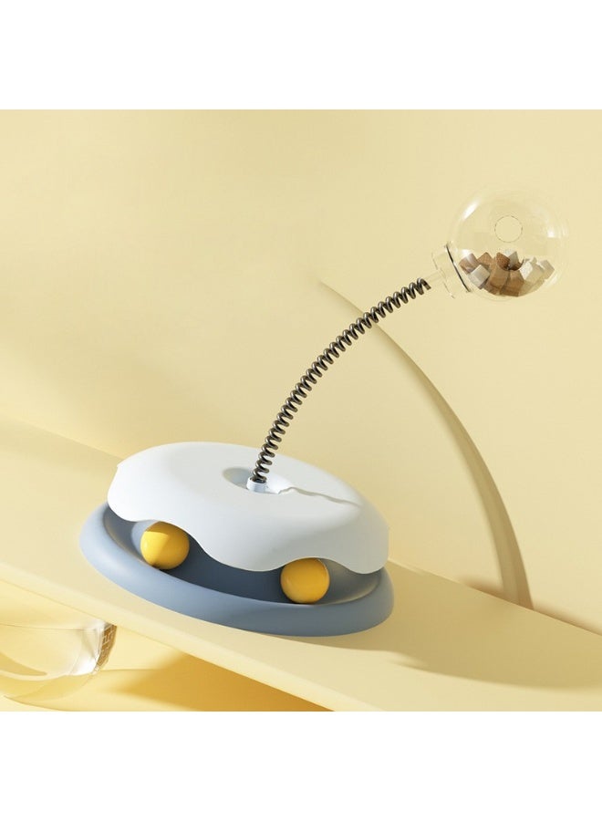 Multifunctional Interactive Cat Toy with Transparent Leaking Food Ball, Tunnel Base with Play Balls, Flexible Spring Wand for Movement Stimulation, Mental Stimulation and Boredom Relief Toy for Indoor Cats, Suitable for All Cat Sizes - Image 5