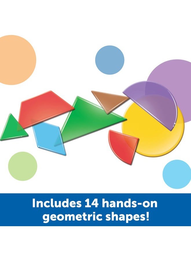 Learning Resources Translucent Geometric Shapes, Early Geometry Skills, Classroom Accessories, Teacher Aids, 408 Pieces, Grades Pre-K+, Ages 4+ - Image 3