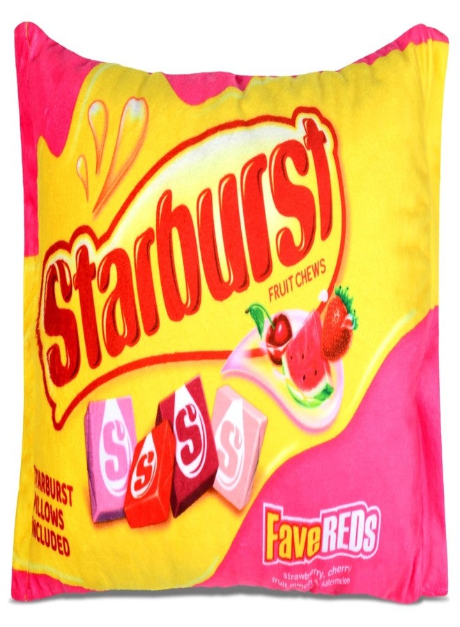 iscream Starburst FaveReds Package 17" x 11" Pillow Set with Mini Starburst Candy Pillows - Image 2