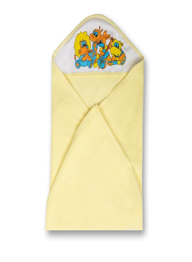 BUMSIES Baby Hooded Bath Towel – Ultra Soft, Absorbent & Hypoallergenic | Newborn & Toddler Towel with Hood for Boys & Girls | Gentle for Sensitive Skin | Great for Gifting, (Yellow) - Image 2