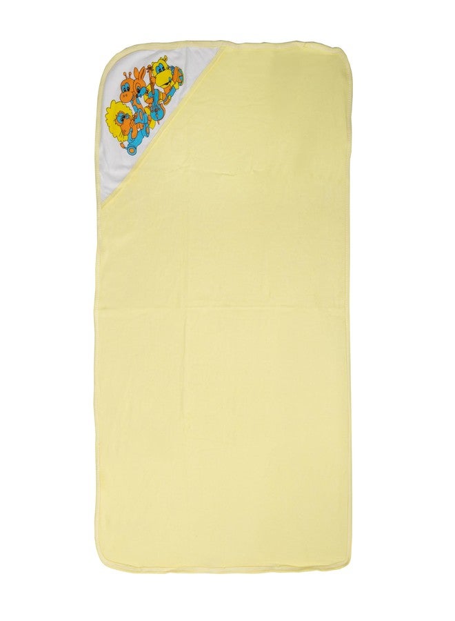 BUMSIES Baby Hooded Bath Towel – Ultra Soft, Absorbent & Hypoallergenic | Newborn & Toddler Towel with Hood for Boys & Girls | Gentle for Sensitive Skin | Great for Gifting, (Yellow) - Image 1