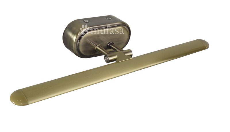 Mufasa 6 Watts Antique Brass Finish LED Photo Frame Bathroom Mirror Vanity Dressing Table Light Adjustable Head with 3 Step Light - Image 2