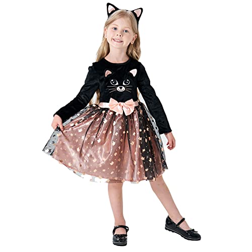 Wizland Cute Cat Costumes for girlsGirls DressChild kids Cat Role Play Costume for HalloweenDress Up Party and Role play Cosplay78years - Image 5