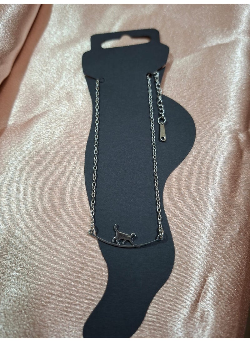 Trendy Cat Anklet silver - Image 3