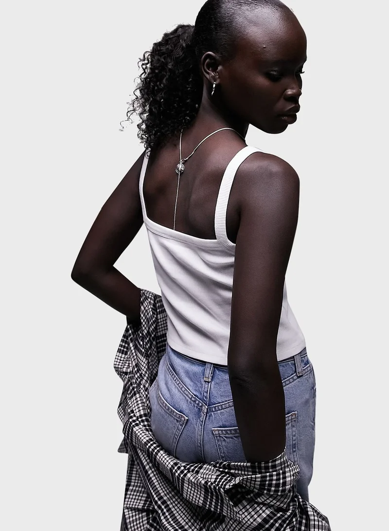 TOPSHOP Ribbed Knitted Tank Top