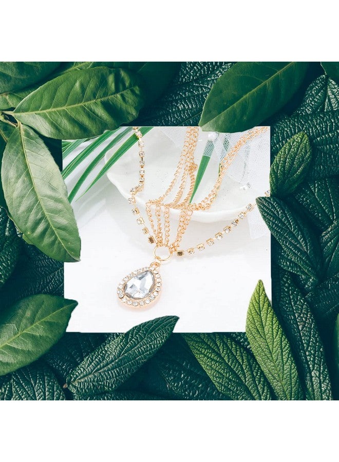 Hapdoo Fairy Crown Renaissance Fairy Hair Accessories For Women Fairy Headpiece For Women Fairy Crowns For Women Medieval Accessories Head Jewelry Head Chain Gold - Image 5