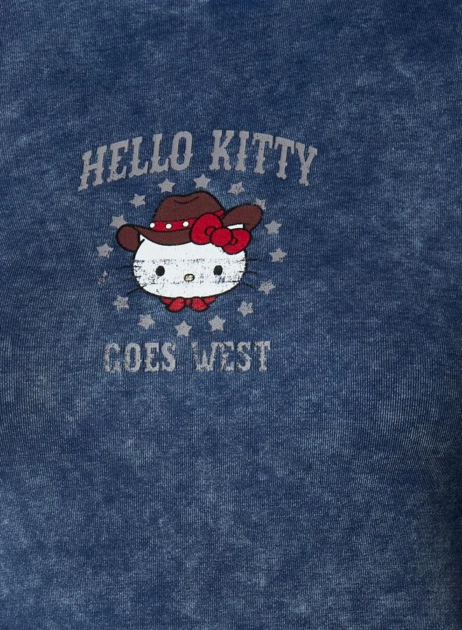 SP Characters Slim Fit T shirt with Hello Kitty Print
