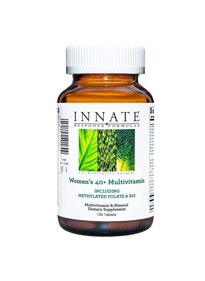 Innate Response Formulas - Women's 40+ Multivitamin - Daily Multivitamin for Women 40 and Over - Includes Methylated Folate and B12 - Made Without 9 Food Allergens - 120 Tablets (60 Servings) - Image 1