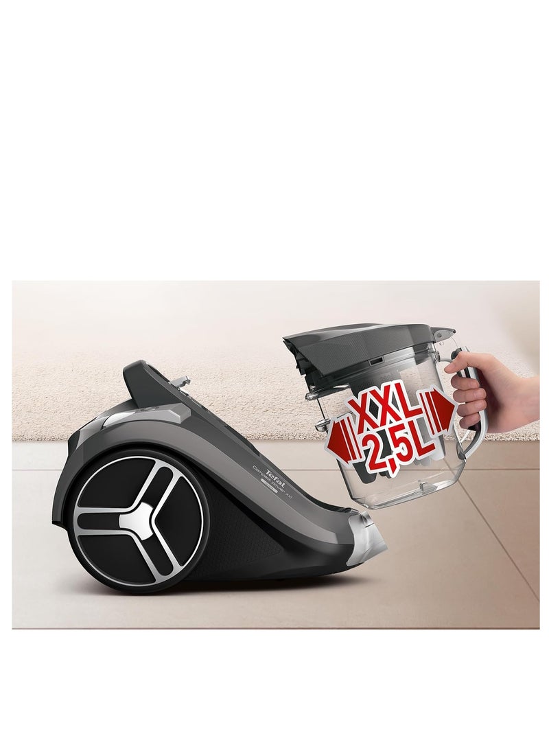 Tefal Extent Power Vacuum Cleaner, Bagless, 890W=2100W, 2.5L Capacity, Black and White - TW4835EG 2.5 L 2100 W TW4835EG Black - Image 4