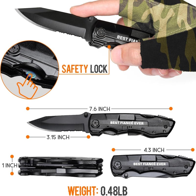 ONEAGE Fiance Gifts for Him, Multitool Knife, Fiance Gifts, Fiancé Christmas Practical Gift, Fiancé Gift for Camping, Hiking, Fishing, 20 in 1 Multitool - Image 3