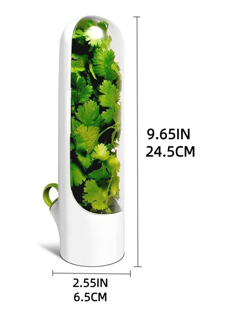 Smart Herb Keeper Pro - 3-Week Freshness Airtight Container for Cilantro/Mint/Parsley, BPA-Free Refrigerator Storage with Humidity Control & Ventilation Grids (Vegetable Saver Box for Greens/Herbs) - Image 4
