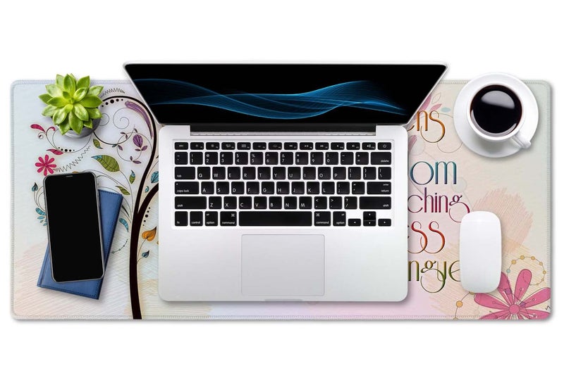 SSOIU Inspirational Christian Bible Verse Proberbs Quotes Extended Gaming Mouse Pad 35.5x15.7 in, Large Mouse Pad, She Opens Her Mouth with Wisdom and The Teaching of Kindness is on Her Tongue - Image 4