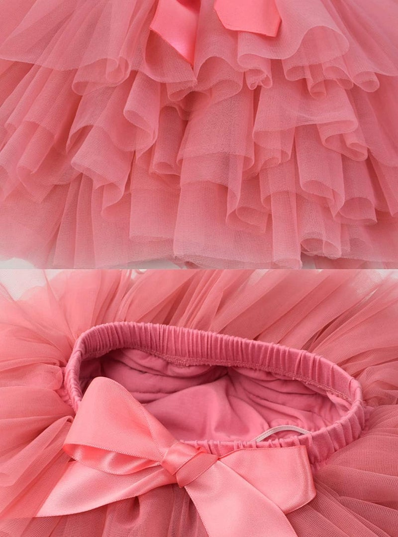 BGFKS Baby Girls Soft Tutu Skirt with Diaper Cover,1/2st Birthday Party Tutu Skirt Sets - Image 5