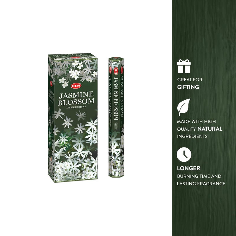 HEM عبوة بخور ياسمين هيم مكونة من 120 عود عطر زهور الشملي - Image 3